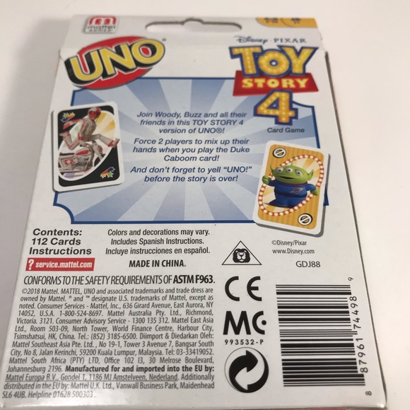 Disney Other Disney Pixar Uno Toy Story 4 Card Game New In Box